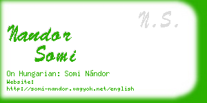 nandor somi business card